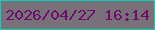 文字の大きさ：2、枠の色：0eceb7、背景の色：78717a、文字の色：6f0c6d 無料ブログパーツのブログ時計