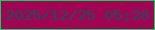 文字の大きさ：5、枠の色：0ed05e、背景の色：a10452、文字の色：224b5b 無料ブログパーツのブログ時計