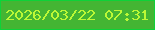 文字の大きさ：2、枠の色：0ed238、背景の色：44b533、文字の色：bcf836 無料ブログパーツのブログ時計