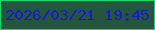 文字の大きさ：4、枠の色：0ed870、背景の色：25563d、文字の色：0e1fcc 無料ブログパーツのブログ時計