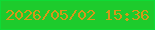 文字の大きさ：3、枠の色：0edb35、背景の色：1dcb2c、文字の色：d49819 無料ブログパーツのブログ時計