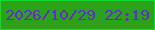 文字の大きさ：4、枠の色：0edd30、背景の色：2ca218、文字の色：6626d9 無料ブログパーツのブログ時計