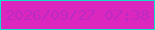 文字の大きさ：4、枠の色：0ee1c8、背景の色：db27bd、文字の色：b92bc2 無料ブログパーツのブログ時計