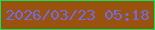 文字の大きさ：1、枠の色：0ee358、背景の色：9a530f、文字の色：6e6be3 無料ブログパーツのブログ時計