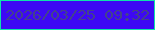 文字の大きさ：1、枠の色：0ee3aa、背景の色：3d09f4、文字の色：43428d 無料ブログパーツのブログ時計