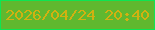 文字の大きさ：4、枠の色：0ee552、背景の色：60b82f、文字の色：d1b111 無料ブログパーツのブログ時計