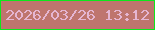 文字の大きさ：4、枠の色：0ee71c、背景の色：bf756e、文字の色：e5b6d2 無料ブログパーツのブログ時計