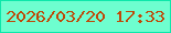文字の大きさ：2、枠の色：0ee7aa、背景の色：6efecf、文字の色：bf4808 無料ブログパーツのブログ時計