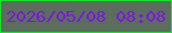 文字の大きさ：2、枠の色：0ee923、背景の色：5c6c5d、文字の色：7c16e5 無料ブログパーツのブログ時計