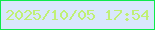 文字の大きさ：3、枠の色：0ee94c、背景の色：d9e7fc、文字の色：c0f075 無料ブログパーツのブログ時計