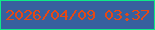 文字の大きさ：5、枠の色：0ee988、背景の色：37609e、文字の色：e64815 無料ブログパーツのブログ時計