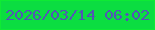 文字の大きさ：4、枠の色：0eea34、背景の色：0bdd41、文字の色：5256b4 無料ブログパーツのブログ時計