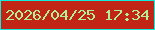 文字の大きさ：2、枠の色：0eece0、背景の色：c02516、文字の色：b2f094 無料ブログパーツのブログ時計