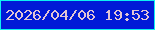 文字の大きさ：3、枠の色：0eeff1、背景の色：0119d7、文字の色：e2c5d4 無料ブログパーツのブログ時計