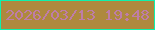 文字の大きさ：4、枠の色：0ef1ac、背景の色：ae893e、文字の色：be7da8 無料ブログパーツのブログ時計