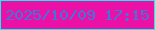 文字の大きさ：4、枠の色：0ef5ef、背景の色：eb11a6、文字の色：4075da 無料ブログパーツのブログ時計