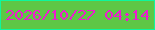 文字の大きさ：1、枠の色：0ef79d、背景の色：5ec746、文字の色：ee1bd0 無料ブログパーツのブログ時計
