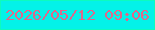 文字の大きさ：4、枠の色：0efbbe、背景の色：04f2e8、文字の色：de688b 無料ブログパーツのブログ時計