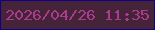 文字の大きさ：3、枠の色：0f0288、背景の色：452339、文字の色：ab3c8d 無料ブログパーツのブログ時計