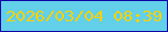 文字の大きさ：3、枠の色：0f04a7、背景の色：61d0e8、文字の色：fcd100 無料ブログパーツのブログ時計