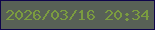 文字の大きさ：1、枠の色：0f054b、背景の色：586156、文字の色：7b9c40 無料ブログパーツのブログ時計
