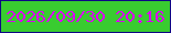 文字の大きさ：4、枠の色：0f0685、背景の色：39cc30、文字の色：dc00f4 無料ブログパーツのブログ時計