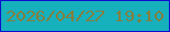 文字の大きさ：5、枠の色：0f0ed0、背景の色：17b0bd、文字の色：847e3e 無料ブログパーツのブログ時計