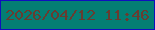 文字の大きさ：4、枠の色：0f0fbe、背景の色：047e73、文字の色：683c30 無料ブログパーツのブログ時計