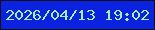 文字の大きさ：1、枠の色：0f1112、背景の色：0b23e1、文字の色：a4f0ab 無料ブログパーツのブログ時計