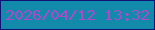 文字の大きさ：3、枠の色：0f1376、背景の色：118ba9、文字の色：b047cd 無料ブログパーツのブログ時計