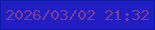 文字の大きさ：2、枠の色：0f19a9、背景の色：201dc3、文字の色：783c9b 無料ブログパーツのブログ時計