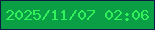 文字の大きさ：4、枠の色：0f1a43、背景の色：0a9f45、文字の色：30f05c 無料ブログパーツのブログ時計