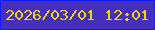 文字の大きさ：5、枠の色：0f1df0、背景の色：462fbd、文字の色：efd50d 無料ブログパーツのブログ時計