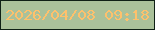 文字の大きさ：3、枠の色：0f2015、背景の色：aac19a、文字の色：fec16c 無料ブログパーツのブログ時計