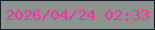 文字の大きさ：2、枠の色：0f202d、背景の色：8c948d、文字の色：f52da8 無料ブログパーツのブログ時計