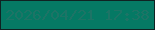 文字の大きさ：4、枠の色：0f2222、背景の色：057964、文字の色：1d7466 無料ブログパーツのブログ時計