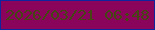 文字の大きさ：3、枠の色：0f259e、背景の色：8a045b、文字の色：464514 無料ブログパーツのブログ時計