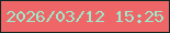 文字の大きさ：2、枠の色：0f2623、背景の色：ee6667、文字の色：9de9cc 無料ブログパーツのブログ時計