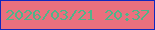文字の大きさ：3、枠の色：0f28be、背景の色：ea707e、文字の色：4fb489 無料ブログパーツのブログ時計