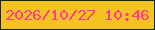 文字の大きさ：2、枠の色：0f2a01、背景の色：f4c223、文字の色：ff3b8e 無料ブログパーツのブログ時計