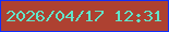 文字の大きさ：5、枠の色：0f2ffc、背景の色：ae4131、文字の色：61e5ca 無料ブログパーツのブログ時計