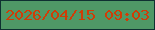 文字の大きさ：3、枠の色：0f3031、背景の色：4f9866、文字の色：d03c07 無料ブログパーツのブログ時計