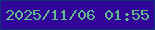 文字の大きさ：1、枠の色：0f3175、背景の色：310598、文字の色：62bb8b 無料ブログパーツのブログ時計