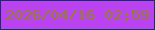 文字の大きさ：1、枠の色：0f326a、背景の色：ba42f0、文字の色：90822a 無料ブログパーツのブログ時計