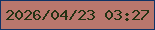 文字の大きさ：2、枠の色：0f3366、背景の色：b9776d、文字の色：243213 無料ブログパーツのブログ時計