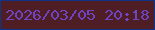 文字の大きさ：2、枠の色：0f3487、背景の色：4f1e25、文字の色：6f44c2 無料ブログパーツのブログ時計