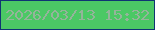 文字の大きさ：4、枠の色：0f3573、背景の色：4bc865、文字の色：94b49a 無料ブログパーツのブログ時計