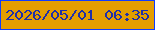 文字の大きさ：1、枠の色：0f3cfe、背景の色：e49e00、文字の色：1f2fa9 無料ブログパーツのブログ時計