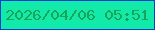 文字の大きさ：4、枠の色：0f3ed2、背景の色：11eaa9、文字の色：18a55a 無料ブログパーツのブログ時計