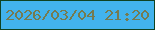 文字の大きさ：1、枠の色：0f4222、背景の色：42b3ed、文字の色：757b50 無料ブログパーツのブログ時計